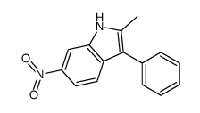 2-methyl-6-nitro-3-phenyl-1H-indole结构式