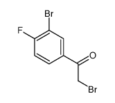 2-溴-1-(3-溴-4-氟苯基)乙酮结构式
