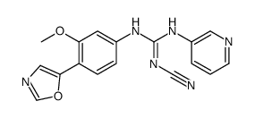1-cyano-2-[3-methoxy-4-(1,3-oxazol-5-yl)phenyl]-3-pyridin-3-ylguanidine Structure