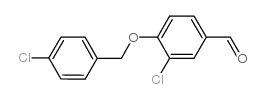 3-氯-4-[(4-氯苄基)氧基]苯甲醛结构式