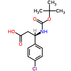 (R)-Boc-4-氯苯基-beta-苯丙氨酸结构式