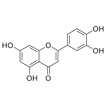 木犀草素; 3',4',5,7-四羟基黄酮结构式