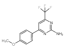 4-(4-甲氧苯基)-6-三氟甲基嘧啶-2-胺结构式