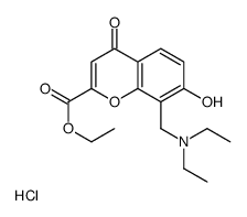 ethyl 8-(diethylaminomethyl)-7-hydroxy-4-oxochromene-2-carboxylate,hydrochloride结构式