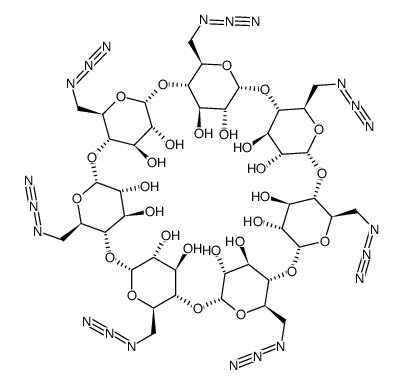 七-(6-叠氮-6-去氧)-β-环糊精结构式