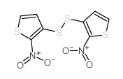2-nitro-3-(2-nitrothiophen-3-yl)disulfanyl-thiophene结构式