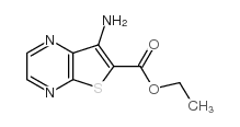 7-氨基噻吩并[2,3-b]吡嗪-6-羧酸乙酯结构式