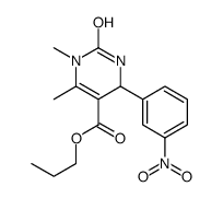 propyl 3,4-dimethyl-6-(3-nitrophenyl)-2-oxo-1,6-dihydropyrimidine-5-carboxylate结构式