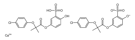 calcium,5-[2-(4-chlorophenoxy)-2-methylpropanoyl]oxy-2-hydroxybenzenesulfonate Structure