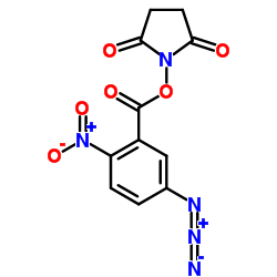 5-叠氮基-2-硝基苯甲酸-N-琥珀酰亚胺酯结构式