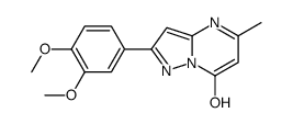 Pyrazolo[1,5-a]pyrimidin-7-ol, 2-(3,4-dimethoxyphenyl)-5-methyl- (9CI) Structure