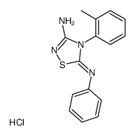 3-amino-5-anilino-4-o-tolyl-[1,2,4]thiadiazolium, chloride Structure