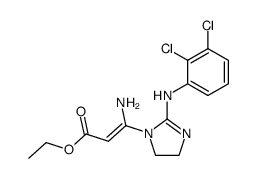 3-amino-3-[2-(2,3-dichloro-anilino)-4,5-dihydro-imidazol-1-yl]-acrylic acid ethyl ester Structure