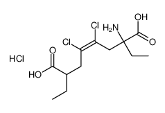 2-amino-4,5-dichloro-2,7-diethyloct-4-enedioic acid,hydrochloride Structure