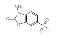 3-甲基-2-氧代-2,3-二氢-1,3-苯并唑-6-磺酰氯结构式