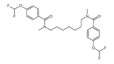 4-(difluoromethoxy)-N-[7-[[4-(difluoromethoxy)benzoyl]-methylamino]heptyl]-N-methylbenzamide Structure