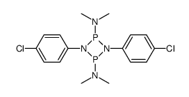 1,3-Bis-(4-chloro-phenyl)-N,N,N',N'-tetramethyl-[1,3,2,4]diazadiphosphetidine-2,4-diamine Structure