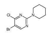 5-bromo-4-chloro-2-piperidin-1-ylpyrimidine结构式