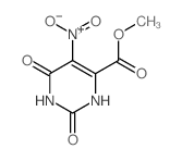 4-Pyrimidinecarboxylicacid, 1,2,3,6-tetrahydro-5-nitro-2,6-dioxo-, methyl ester Structure