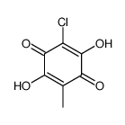 2-chloro-3,6-dihydroxy-5-methylcyclohexa-2,5-diene-1,4-dione结构式