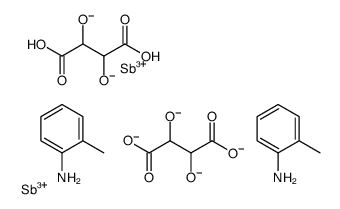 antimony(3+),2,3-dioxidobutanedioate,hydron,2-methylaniline Structure