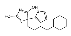 5-(4-cyclohexylbutyl)-5-thiophen-2-ylimidazolidine-2,4-dione Structure