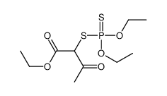 ethyl 2-diethoxyphosphinothioylsulfanyl-3-oxobutanoate结构式