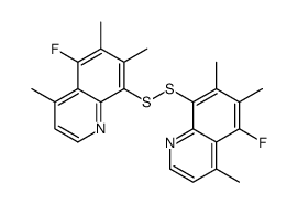 5-fluoro-8-[(5-fluoro-4,6,7-trimethylquinolin-8-yl)disulfanyl]-4,6,7-trimethylquinoline Structure