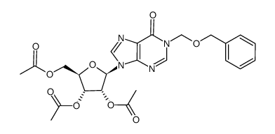2',3',5'-tri-O-acetyl-1-[(benzyloxy)methyl]inosine结构式