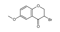 3-bromo-6-methoxy-2,3-dihydro-4H-1-benzopyran-4-one Structure