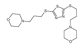 4-[3-[[5-(3-morpholin-4-ylpropylsulfanyl)-1,3,4-thiadiazol-2-yl]sulfanyl]propyl]morpholine Structure