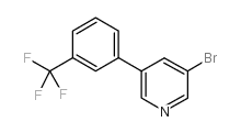3-溴-5-(3-三氟甲苯基)吡啶结构式