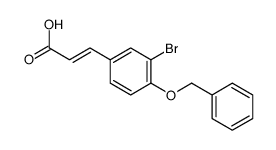 3-(3-bromo-4-phenylmethoxyphenyl)prop-2-enoic acid Structure