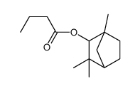 Butanoic acid 1,3,3-trimethylbicyclo[2.2.1]heptan-2-yl ester Structure