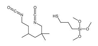1,6-diisocyanato-2,2,4-trimethylhexane,3-trimethoxysilylpropane-1-thiol Structure