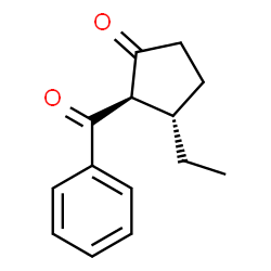 Cyclopentanone, 2-benzoyl-3-ethyl-, (2R,3S)-rel- (9CI) structure