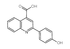2-(4-羟苯基)喹啉-4-羧酸结构式