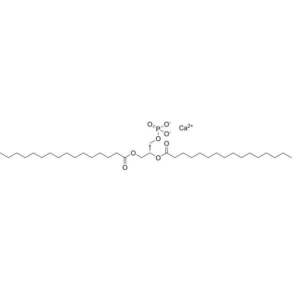 1,2-二棕榈酰基-sn-甘油-3-磷酸钙盐结构式