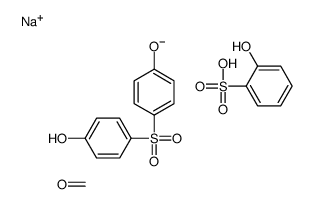 羟基苯磺酸钠与甲醛和4,4’-二羟基苯砜的聚合物结构式