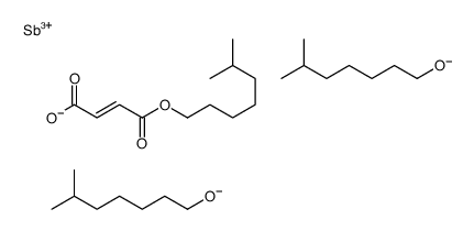 4-O-[bis(6-methylheptoxy)stibanyl] 1-O-(6-methylheptyl) (Z)-but-2-enedioate结构式