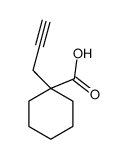 1-prop-2-ynylcyclohexane-1-carboxylic acid结构式