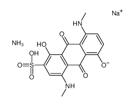 azanium,sodium,5-hydroxy-4,8-bis(methylamino)-1-oxido-9,10-dioxoanthracene-2-sulfonate Structure