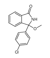 3-(4-chloro-phenyl)-3-methoxy-2,3-dihydro-isoindol-1-one结构式