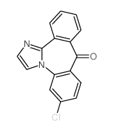 6-chloro-9H-dibenz[c,f]imidazo[1,2-a][1]azepin-9-one结构式