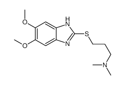 3-[(5,6-dimethoxy-1H-benzimidazol-2-yl)sulfanyl]-N,N-dimethylpropan-1-amine结构式