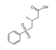 R-(-)-3-methyl-4-phenylsulfonylbutanoic acid结构式