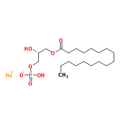 1-十七烷酰基-2-羟基-sn-甘油-3-磷酸酯(钠盐)结构式