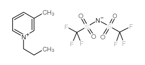 N-丙基-3-甲基吡啶双(三氟甲基磺酰基)酰亚胺结构式