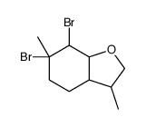 6,7-dibromo-3,6-dimethyl-3,3a,4,5,7,7a-hexahydro-2H-1-benzofuran Structure