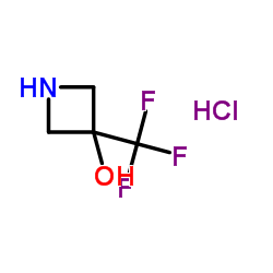 3-(三氟甲基)氮杂环丁烷-3-醇盐酸盐结构式